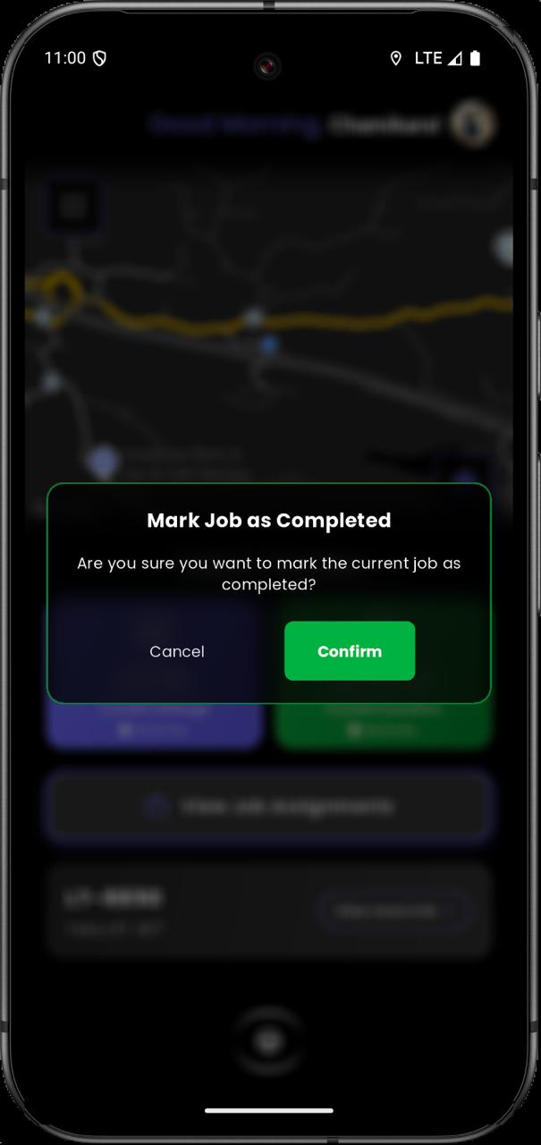 Job Done Screen
